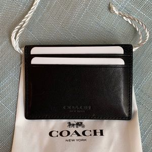 Coach Mens Money Clip Card Case